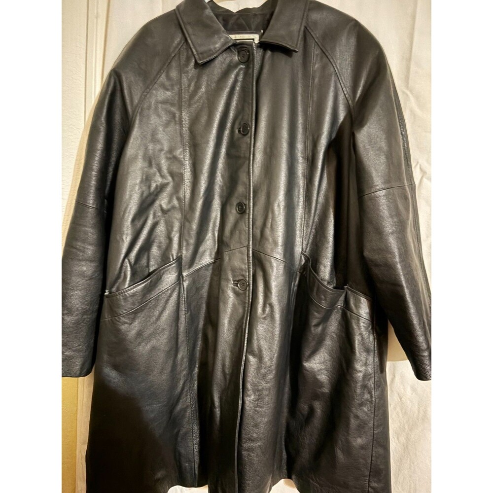 Excelled Black Leather Jacket Men’s XXL (28” P2P)